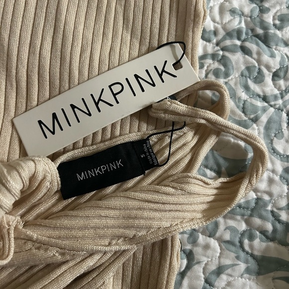 Beige Ribbed MINKPINK Maxi - Picture 2 of 3